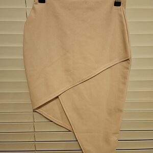 Missguided Beige Asymmetrical Skirt